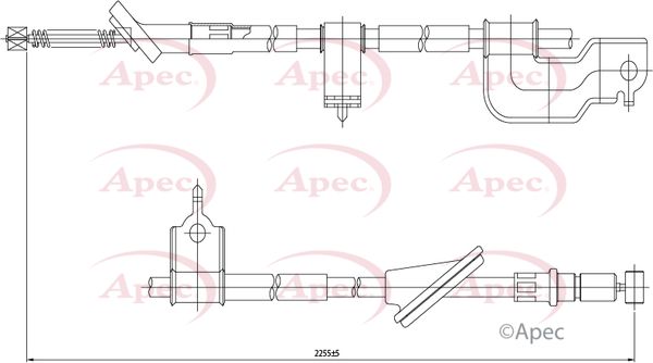 Apec Handbrake Cable CAB1217 - image 2