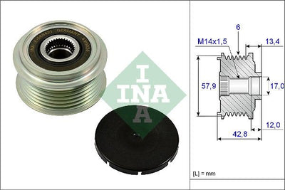 INA Overrunning Alternator Pulley 535024010