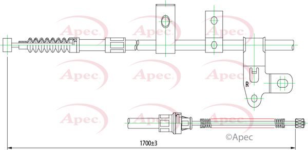 Apec Handbrake Cable CAB1428 - image 2