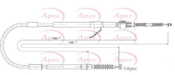 Apec Handbrake Cable CAB1854 - image 2