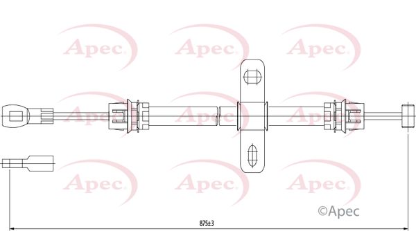 Apec Handbrake Cable CAB1247 - image 2