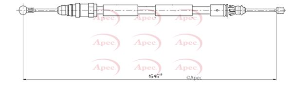 Apec Handbrake Cable CAB1605 - image 2