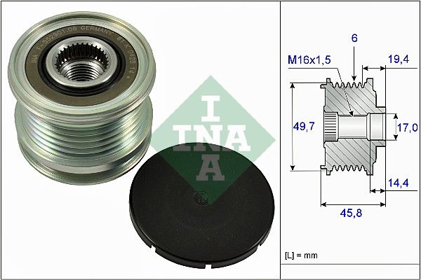 INA Overrunning Alternator Pulley 535016810 - image 2