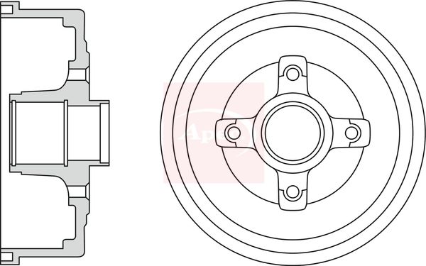 Apec Brake Drum DRM9924 - image 2