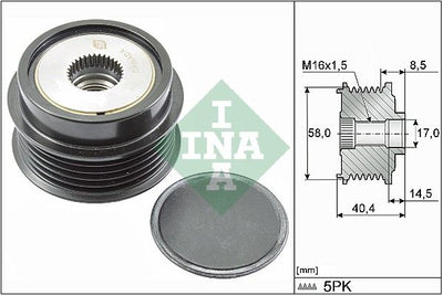 INA Overrunning Alternator Pulley 535028010