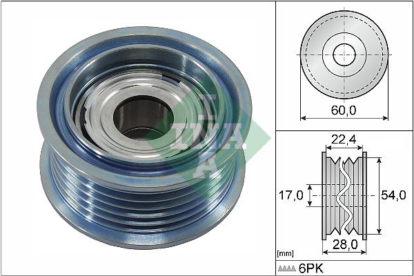 INA Drive Belt Deflection Guide Pulley 532090010 - image 2
