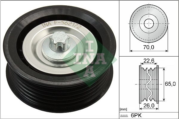 INA Drive Belt Deflection Guide Pulley 532053110 - image 2