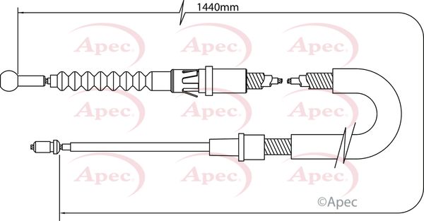 Apec Handbrake Cable CAB1397 - image 2