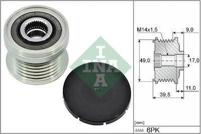 INA Overrunning Alternator Pulley 535036110
