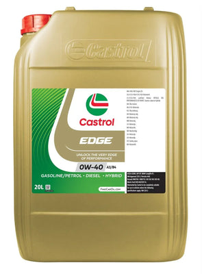 Castrol EDGE 0W40 A3/B4 Fully Synthetic Engine Oil 20L - tradevehicleparts.co.uk