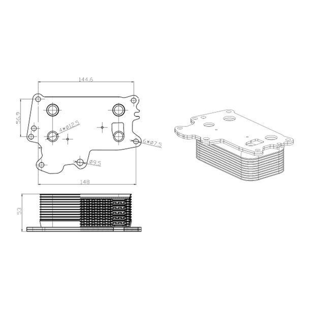 NRF Oil Cooler 31840B - image 5