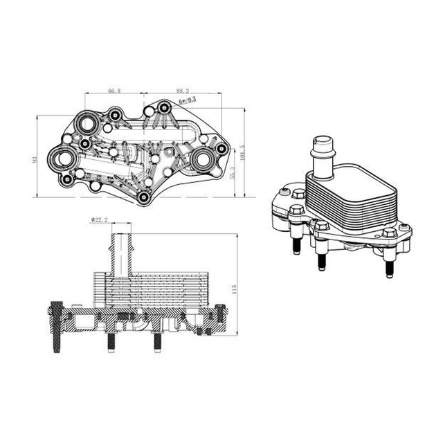 NRF Oil Cooler 31842B - image 5
