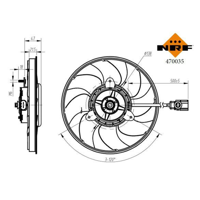 NRF Engine Cooling Radiator Fan 470035A - image 5