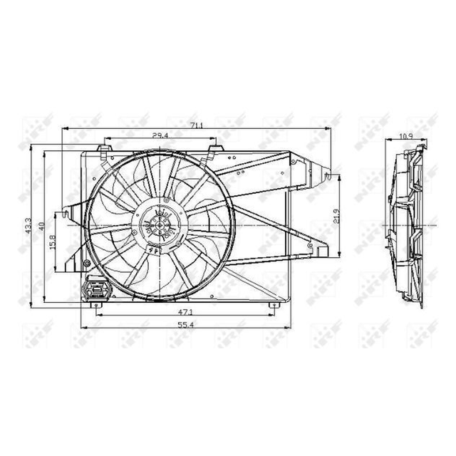 NRF Engine Cooling Radiator Fan 47004A - image 2