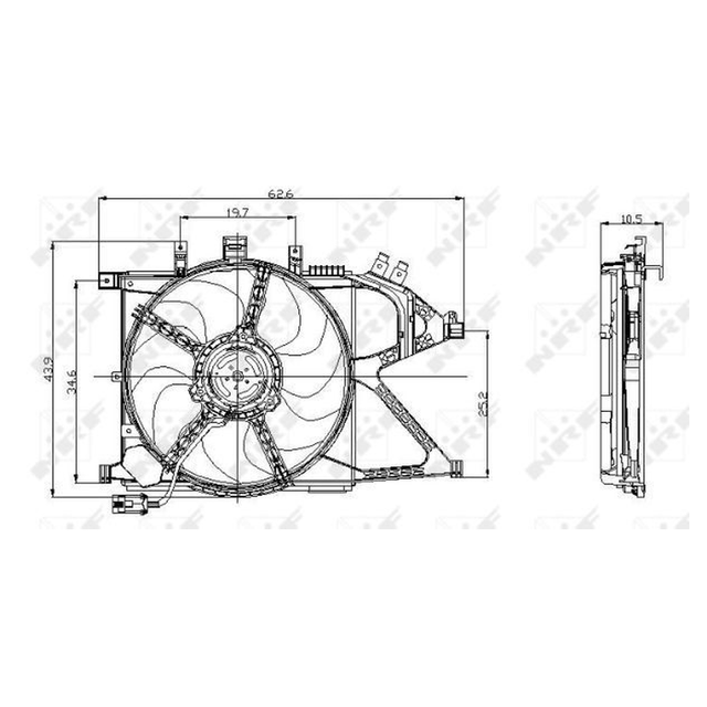 NRF Engine Cooling Radiator Fan 47012A - image 2