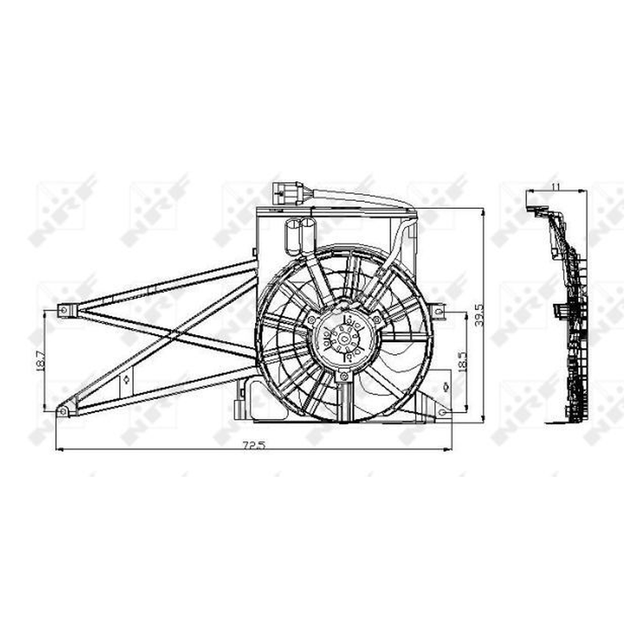 NRF Engine Cooling Radiator Fan 47013A - image 2