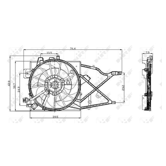 NRF Engine Cooling Radiator Fan 47014A - image 2