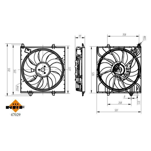 NRF Engine Cooling Radiator Fan 47029A - image 2
