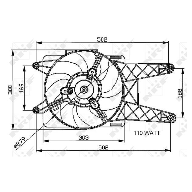 NRF Engine Cooling Radiator Fan 47039A - image 2