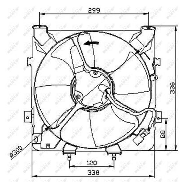 NRF Engine Cooling Radiator Fan 47041A - image 2