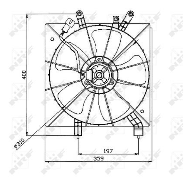 NRF Engine Cooling Radiator Fan 47043A - image 5