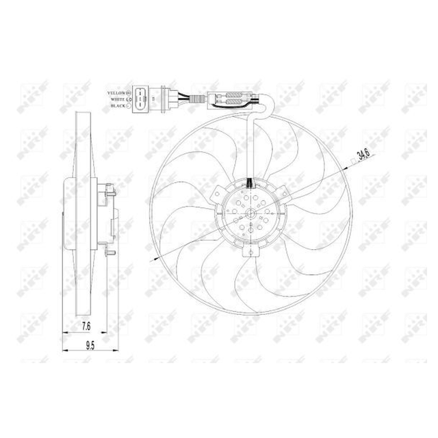 NRF Engine Cooling Radiator Fan 47064A - image 5