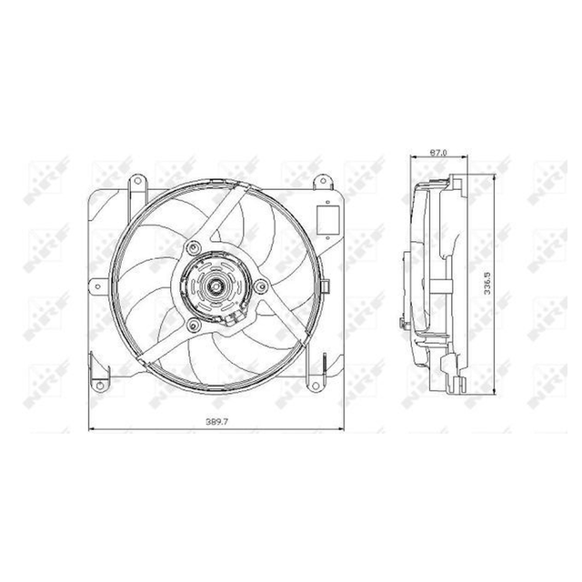 NRF Engine Cooling Radiator Fan 47255A - image 5