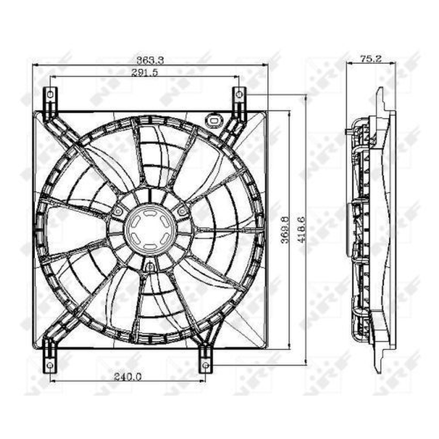 NRF Engine Cooling Radiator Fan 47257A - image 5