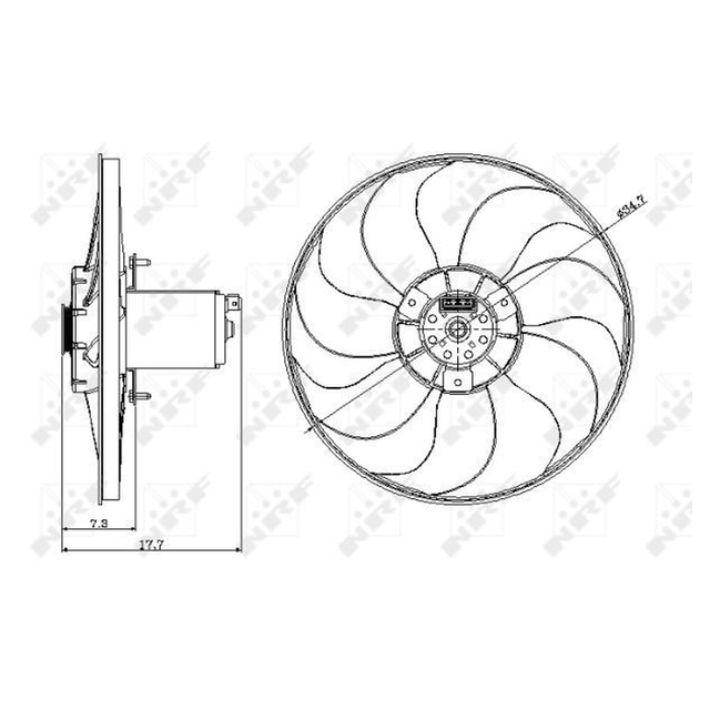 NRF Engine Cooling Radiator Fan 47404A - image 5