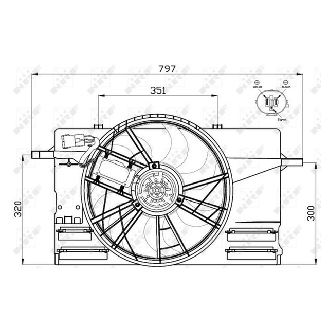NRF Engine Cooling Radiator Fan 47412A - image 5