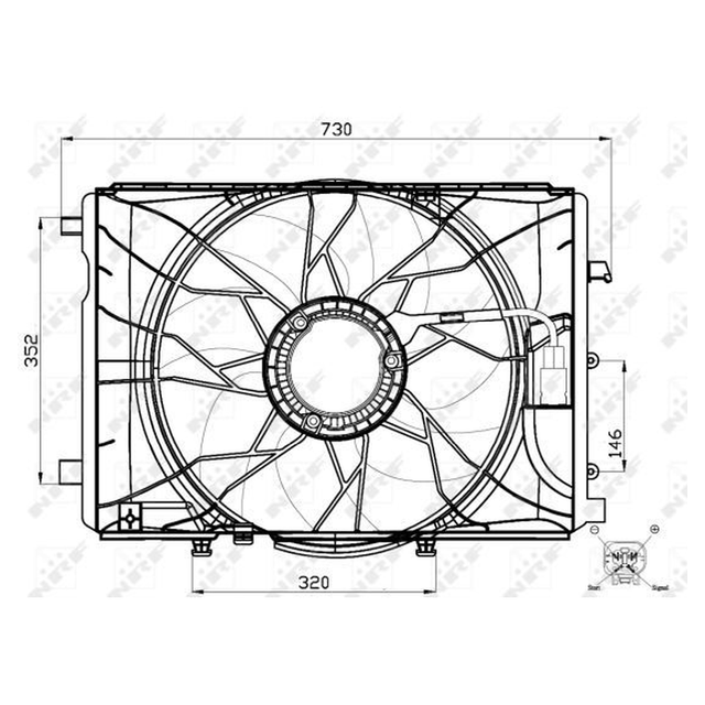NRF Engine Cooling Radiator Fan 47443A - image 5