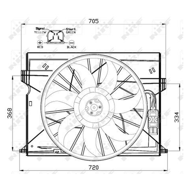 NRF Engine Cooling Radiator Fan 47444A - image 5