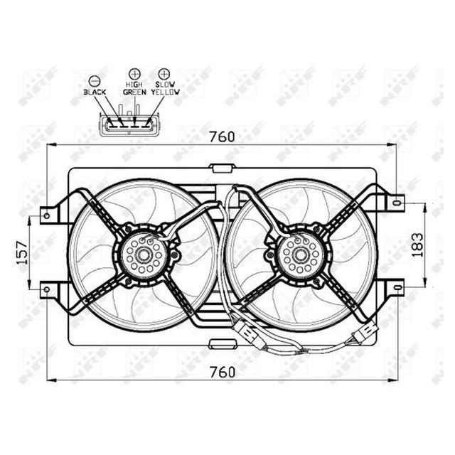 NRF Engine Cooling Radiator Fan 47502A - image 2