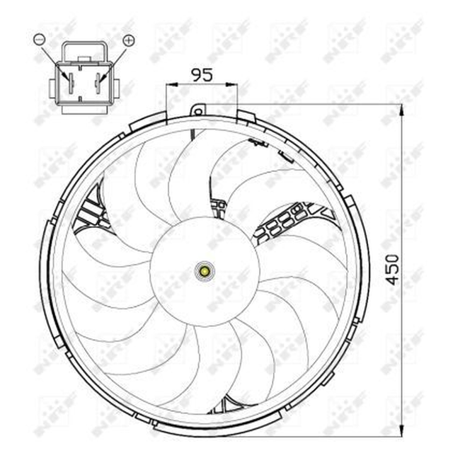 NRF Engine Cooling Radiator Fan 47506A - image 2