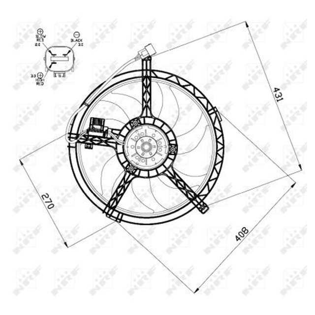 NRF Engine Cooling Radiator Fan 47508A - image 5