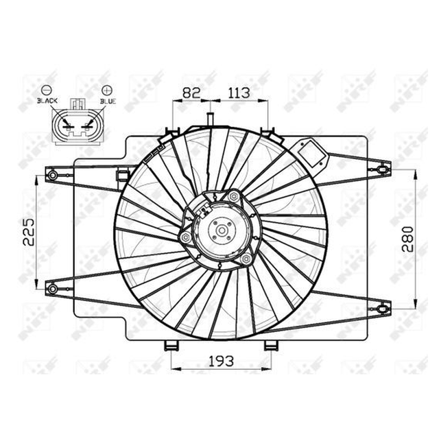 NRF Engine Cooling Radiator Fan 47513A - image 2