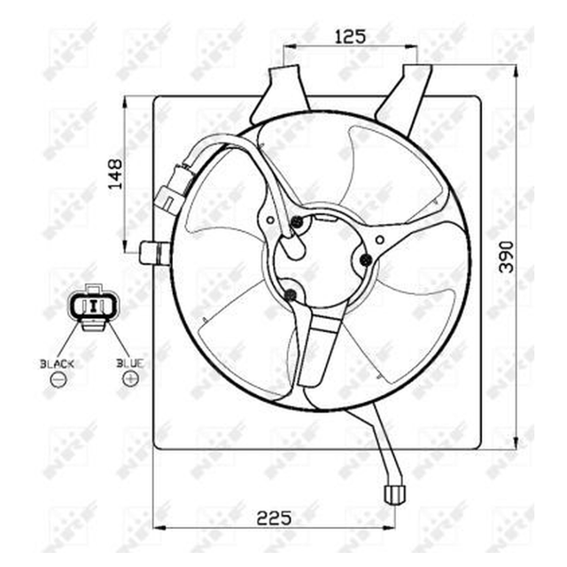 NRF Engine Cooling Radiator Fan 47517A - image 2