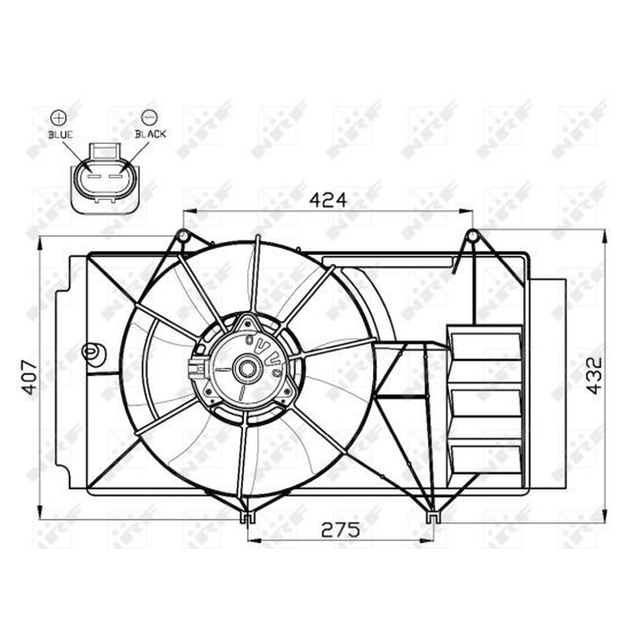 NRF Engine Cooling Radiator Fan 47525A - image 2