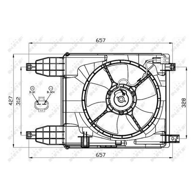 NRF Engine Cooling Radiator Fan 47537A - image 2
