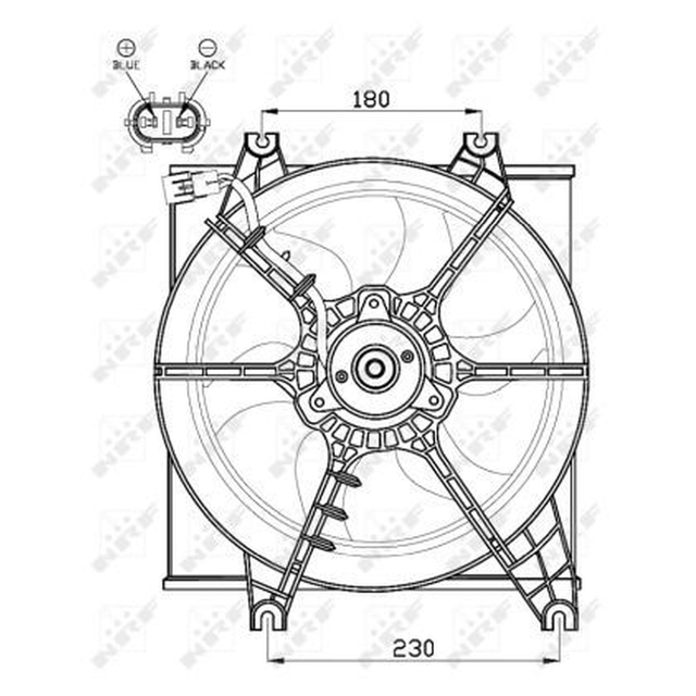 NRF Engine Cooling Radiator Fan 47546A - image 2