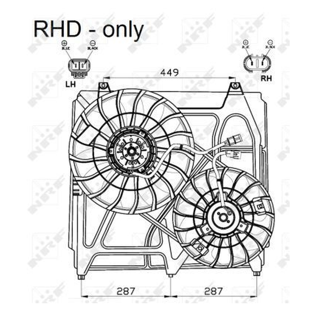 NRF Engine Cooling Radiator Fan 47549A - image 5