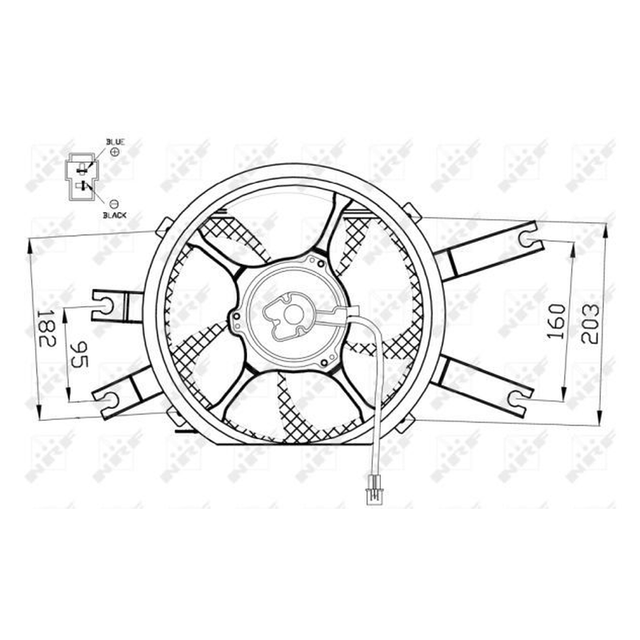 NRF Engine Cooling Radiator Fan 47554A - image 2