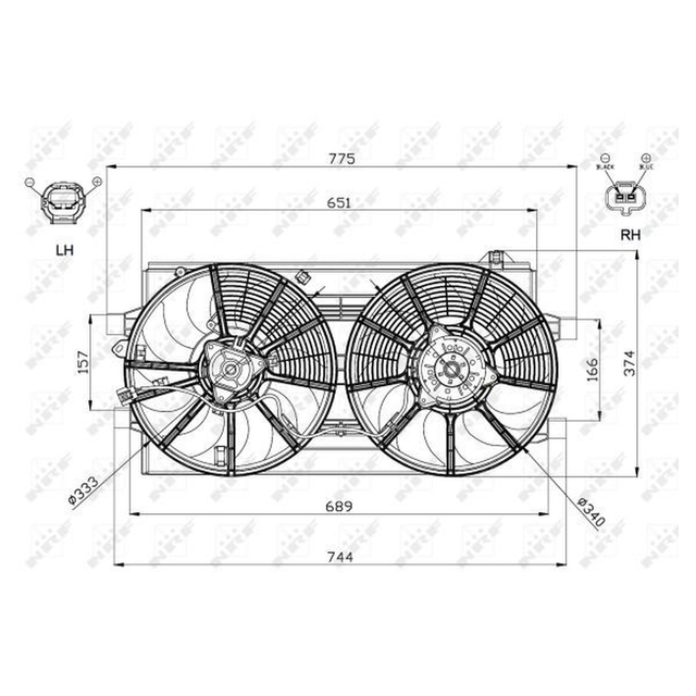 NRF Engine Cooling Radiator Fan 47570B - image 5