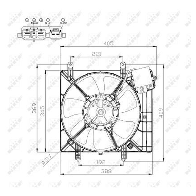 NRF Engine Cooling Radiator Fan 47575A - image 2