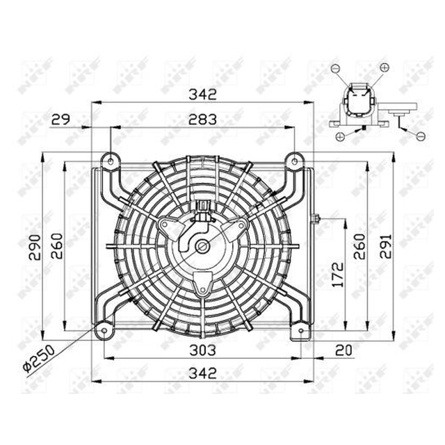 NRF Engine Cooling Radiator Fan 47668A - image 2