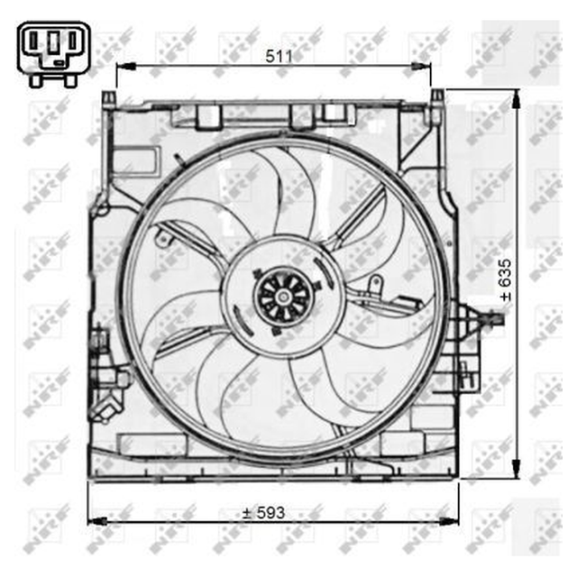 NRF Engine Cooling Radiator Fan 47733A - image 2