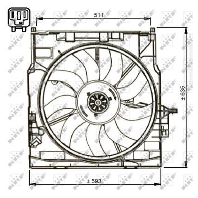 NRF Engine Cooling Radiator Fan 47734A - image 2