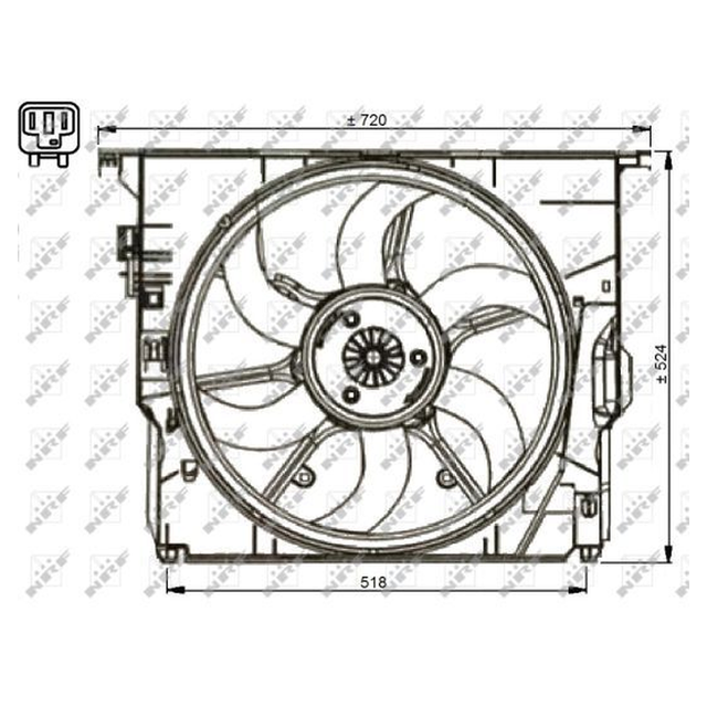 NRF Engine Cooling Radiator Fan 47737A - image 2