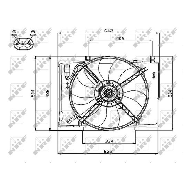 NRF Engine Cooling Radiator Fan 47741B - image 5