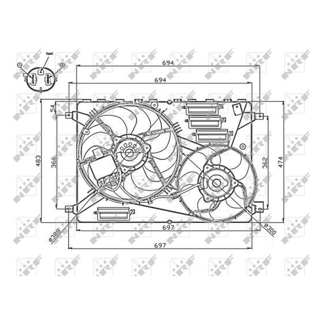 NRF Engine Cooling Radiator Fan 47754A - image 5